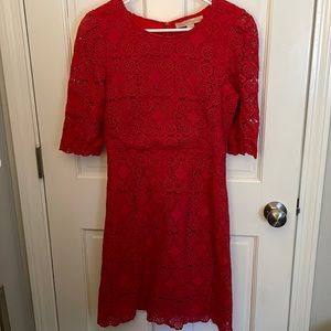 Champagne and Strawberry Red Dress L